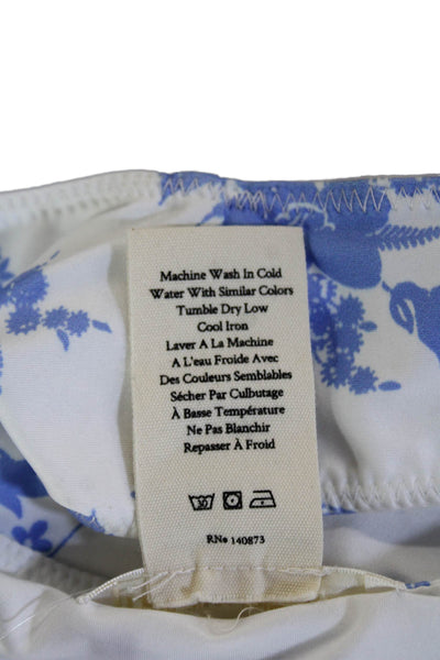 Love Shack Fancy Womens Floral Blue Swim Bottom Size M