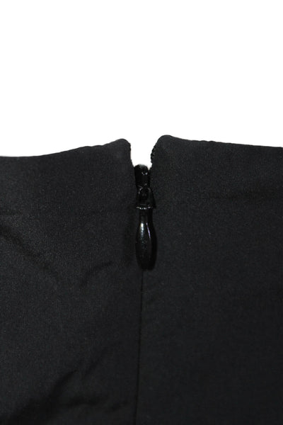Hunter Bell Womens Sleeveless Tie Neck Black Polyester Top Size 4