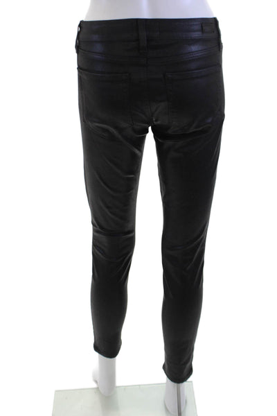 Paige Womens Ankle Jegging Pants Black Mid Rise 25 Inseam Size 27