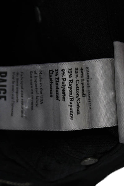 Paige Womens Ankle Jegging Pants Black Mid Rise 25 Inseam Size 27