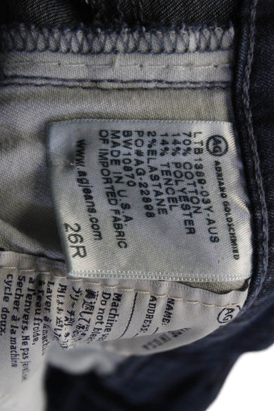 AG Adriano Goldschmied Women Ankle Skinny Jeans Dark Blue Mid Rise Size 26