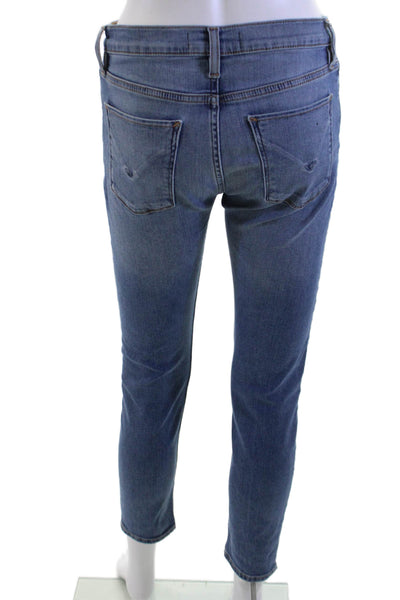 Hudson Womens Ankle Cropped Jeans Blue High Rise Size 27