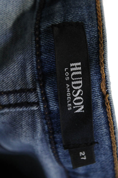 Hudson Womens Ankle Cropped Jeans Blue High Rise Size 27