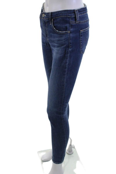 AG Adriano Goldschmied Women Ankle Skinny Dark Blue High Rise Jeans Size 27