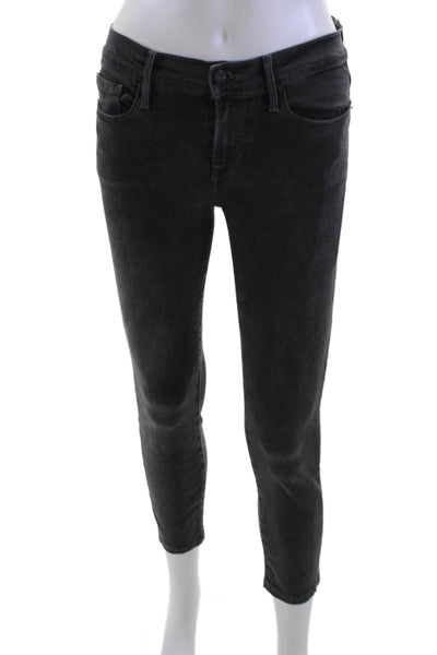 Frame Denim Womens Dark Gray Ankle Skinny Jeans Size 27