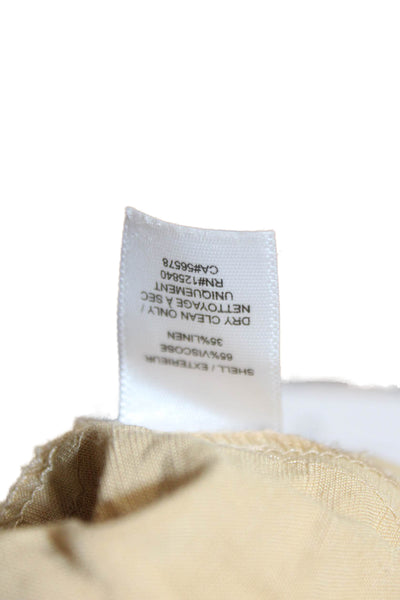 Intermix Womens Sleeveless Square Neck Jumpsuit Beige Size 4