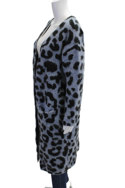 Ragdoll Unisex Black Animal Print V-Neck Button Cardigan Size XS