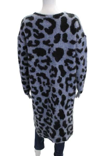 Ragdoll Unisex Black Animal Print V-Neck Button Cardigan Size XS