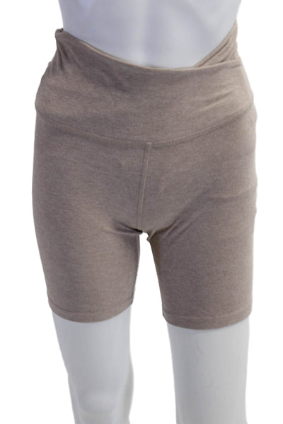 Beyond Yoga Unisex Biker Shorts Beige Size S
