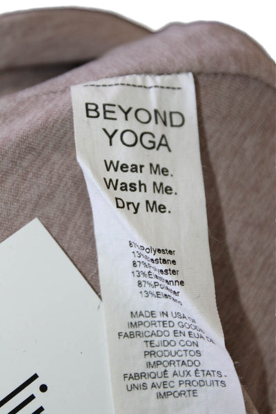 Beyond Yoga Unisex Biker Shorts Beige Size S