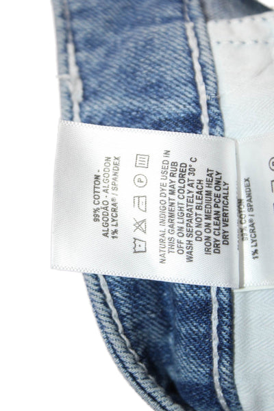 DL1961 Womens A-Line Mini Skirt Blue Cotton Lycra Size 26