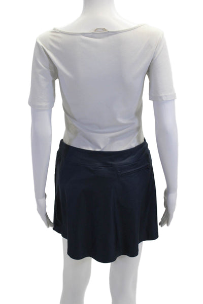 G/Fore Women Mini Skort Dark Blue Solid Stretch Size XS