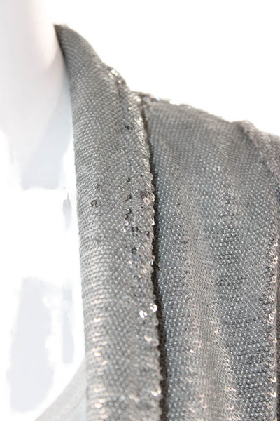 IRO Womens 80s Gray Viscose Blend Zip Long Sleeve Blazer Size 38
