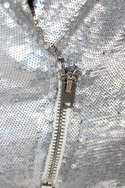 IRO Womens 80s Gray Viscose Blend Zip Long Sleeve Blazer Size 38