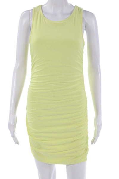 Beyond Yoga Womens Bodycon Tank Dress Yellow Sleeveless Petite Size S
