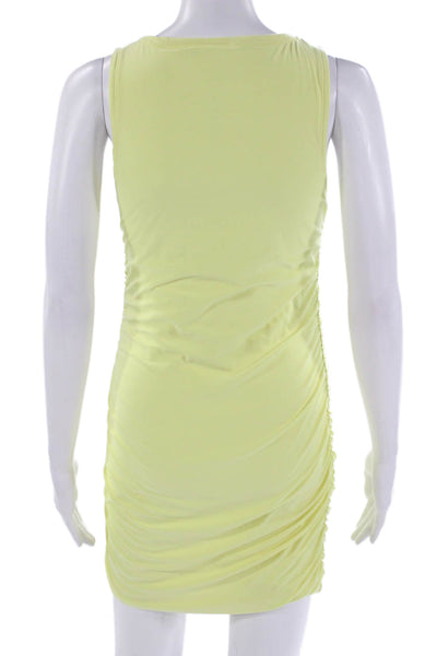Beyond Yoga Womens Bodycon Tank Dress Yellow Sleeveless Petite Size S