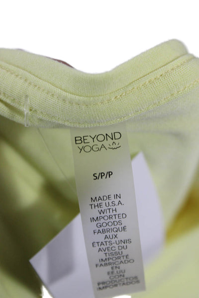 Beyond Yoga Womens Bodycon Tank Dress Yellow Sleeveless Petite Size S