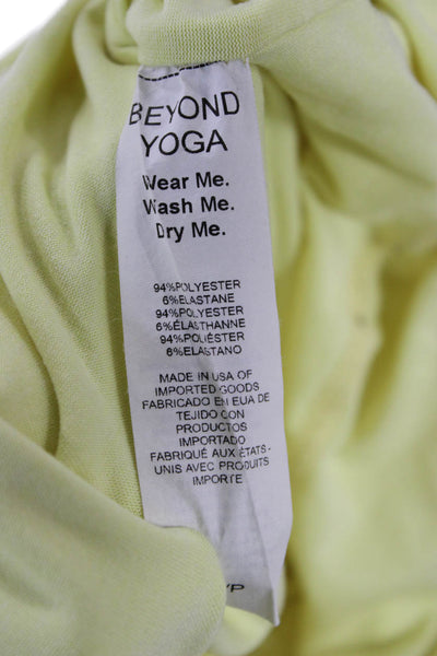 Beyond Yoga Womens Bodycon Tank Dress Yellow Sleeveless Petite Size S