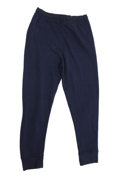 Crewcuts Boys Cotton Blend Drawstring Waist Tapered Sweatpants Navy Size L