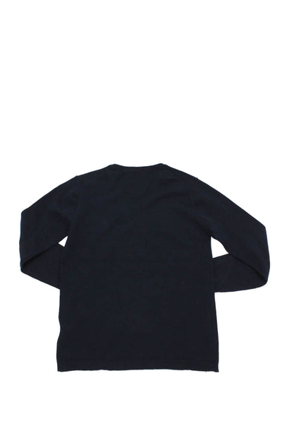Zara Knitwear Boys Cotton Blend Knit Long Sleeve Top Navy Size 9-10