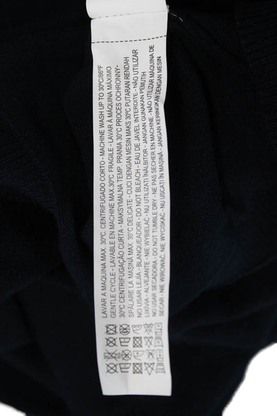 Zara Knitwear Boys Cotton Blend Knit Long Sleeve Top Navy Size 9-10
