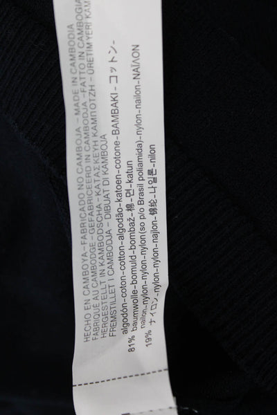 Zara Knitwear Boys Cotton Blend Knit Long Sleeve Top Navy Size 9-10
