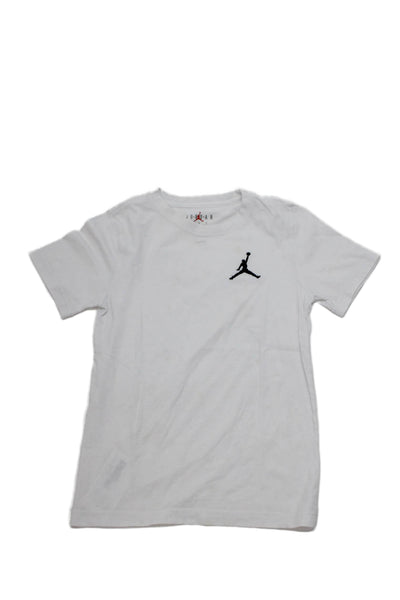 Air Jordan Boys Cotton Embroidered Crew Neck T-Shirt White Size M