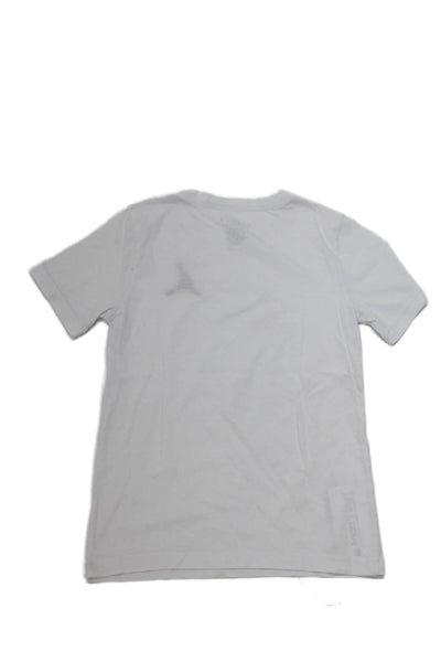 Air Jordan Boys Cotton Embroidered Crew Neck T-Shirt White Size M