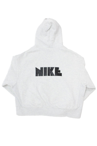 Nike Boys Cotton Blend Graphic Print Pullover Hoodie Gray Size M