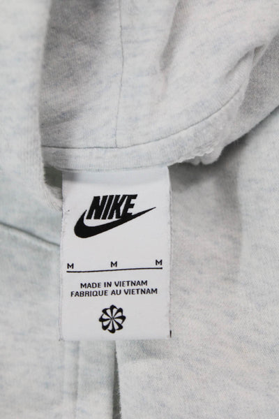 Nike Boys Cotton Blend Graphic Print Pullover Hoodie Gray Size M