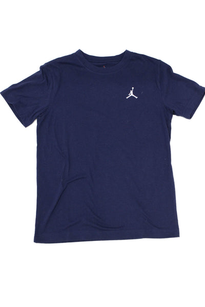 Air Jordan Boys Cotton Crew Neck Short Sleeve T-Shirt Navy Size M
