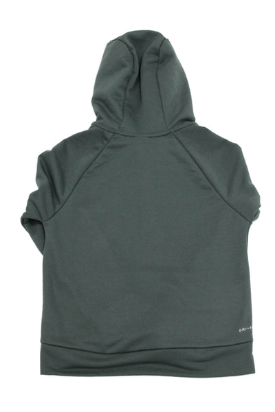 Nike Boys Solid Front Pocket Half Zip Pullover Hoodie Green Size M