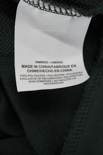 Nike Boys Solid Front Pocket Half Zip Pullover Hoodie Green Size M