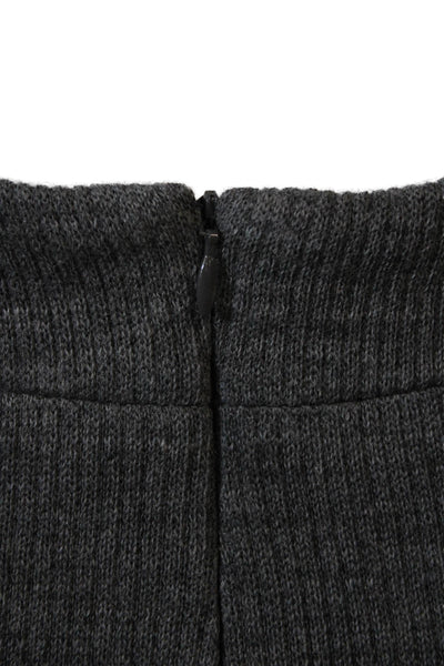 Cushnie Et Ochs Women Dark Gray Bodycon Sweater Dress Wool Sleeveless Size S