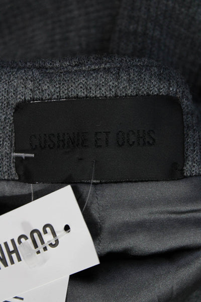 Cushnie Et Ochs Women Dark Gray Bodycon Sweater Dress Wool Sleeveless Size S