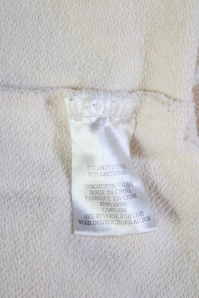 Z Supply Womens Pullover Sweatshirt Beige Cotton Crew Neck Long Sleeve Size S