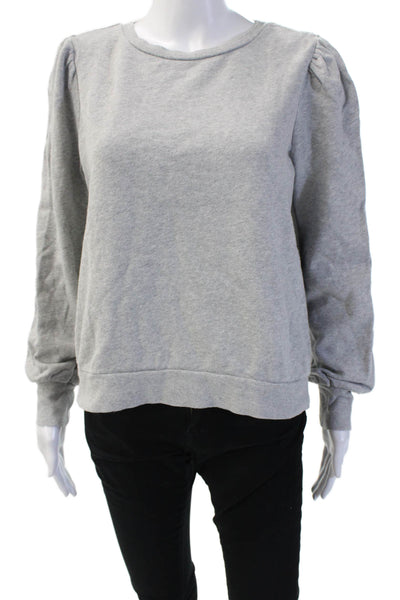 Z Supply Womens Pullover Sweatshirt Gray Cotton Long Sleeve Size S