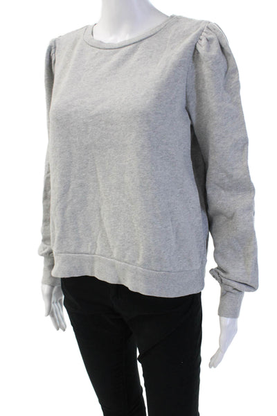 Z Supply Womens Pullover Sweatshirt Gray Cotton Long Sleeve Size S