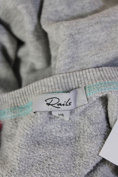 Rails Womens Pullover Sweatshirt Gray Crewneck Longsleeve Petite Size XS