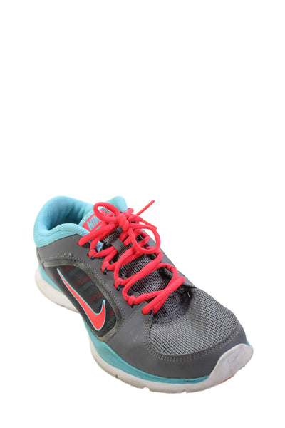 Nike Womens Flex Experience Lace-Up Running Sneakers Gray Size 8.5