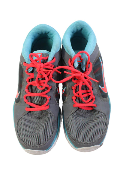 Nike Womens Flex Experience Lace-Up Running Sneakers Gray Size 8.5