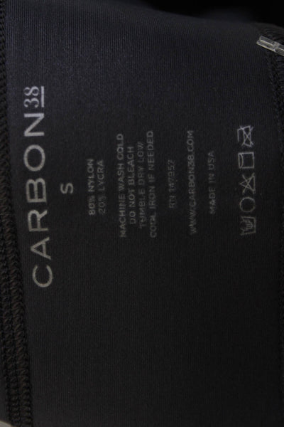 Carbon 38 Unisex Biker Shorts Black Nylon Lycra Size S