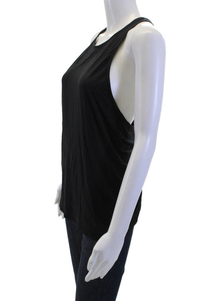 Lululemon Womens Black Basic Sleeveless Tank Top Round Neck Size 10