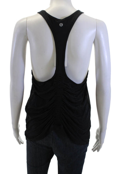 Lululemon Womens Black Basic Sleeveless Tank Top Round Neck Size 10