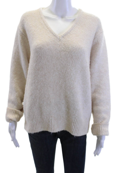 Fifteen Twenty Womens Pullover V Neck Beige Sweater Size S