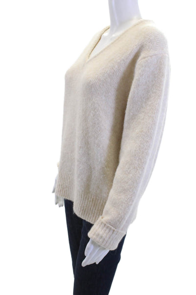 Fifteen Twenty Womens Pullover V Neck Beige Sweater Size S