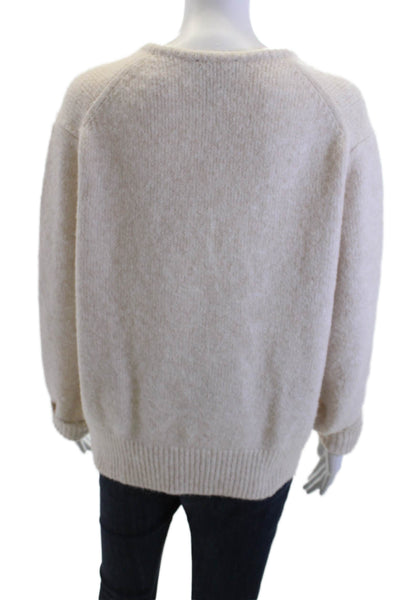 Fifteen Twenty Womens Pullover V Neck Beige Sweater Size S