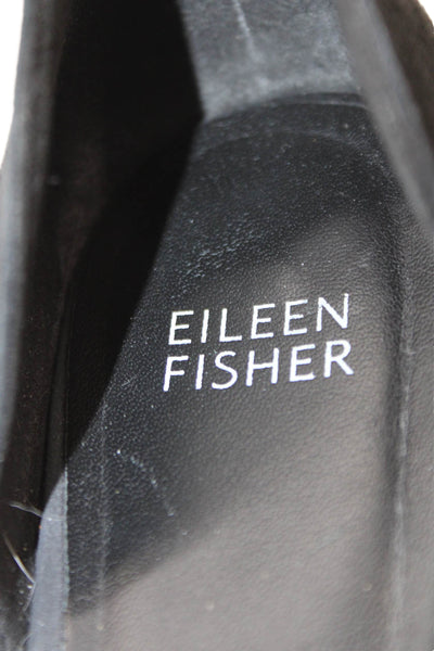 Eileen Fisher Womens Pointed Toe Slip On Casual Flats Black Size 8