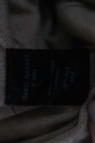 Isabel Marant Women Beige VNeck Pullover Sweater 3/4 Sleeve Cashmere Size 0