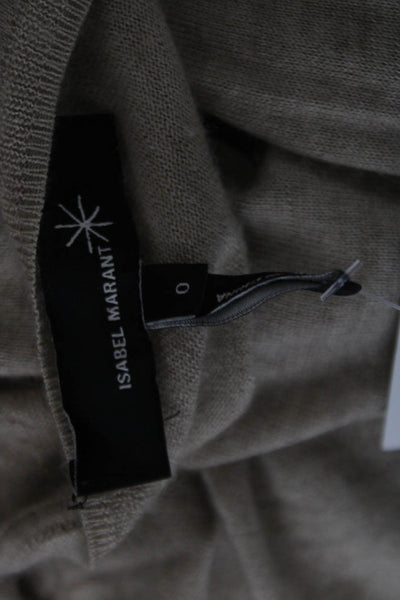 Isabel Marant Women Beige VNeck Pullover Sweater 3/4 Sleeve Cashmere Size 0